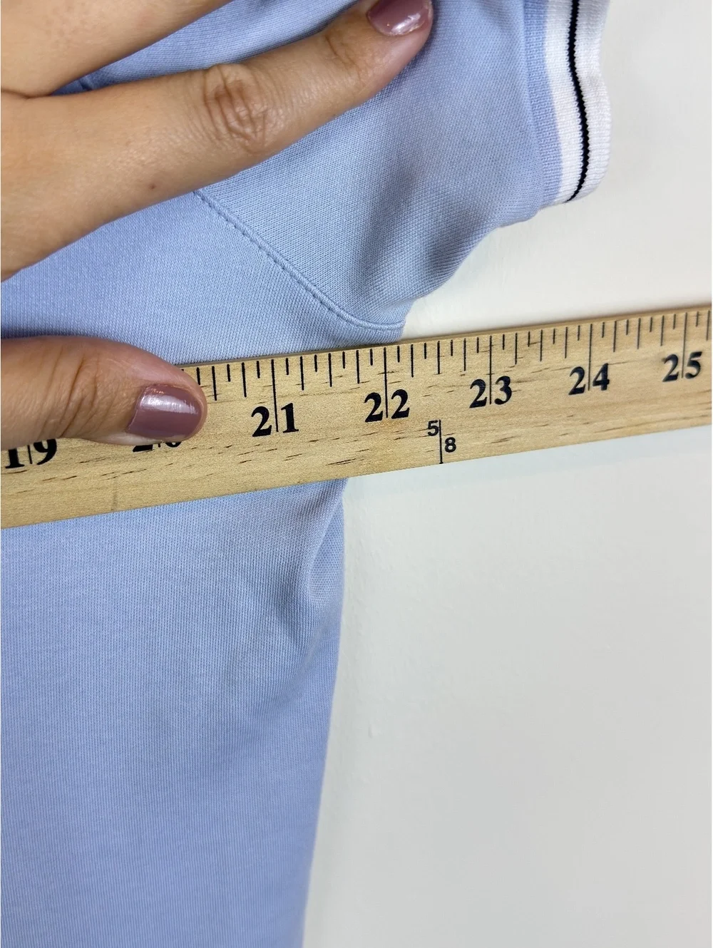 Michael Kors Men’s L Light Blue Polo Shirt Tipped Collar Logo Preppy Golf